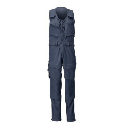 Kombihose mit Knietaschen, Stretch – schwarzblau