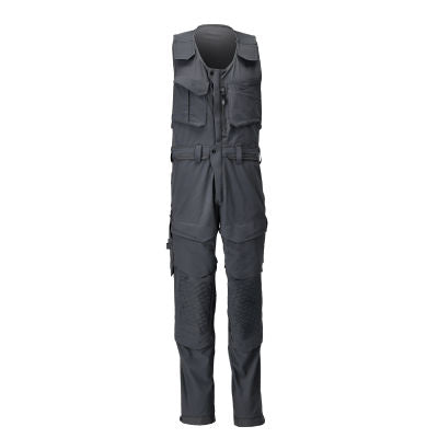 Kombihose mit Knietaschen, Stretch – schwarz