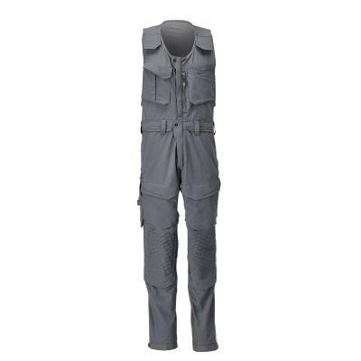 Kombihose mit Knietaschen, Stretch – Anthrazitgrau