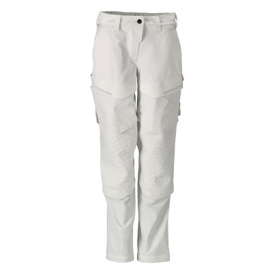 Hose mit Knietaschen, Damen, Maler – weiss