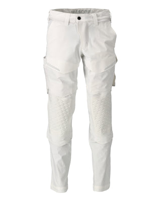 Hose mit Knietaschen, Maler – weiss