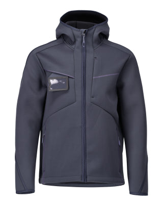 Softshelljacke,Kapuze,moderne Passform – schwarzblau