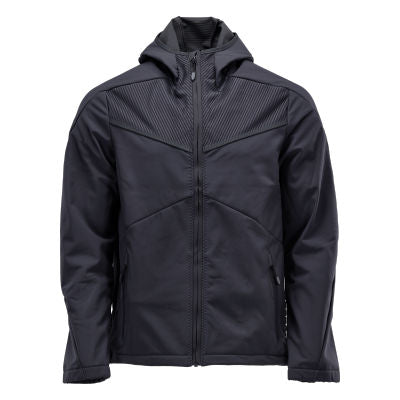 Softshelljacke mit Kapuze – schwarzblau