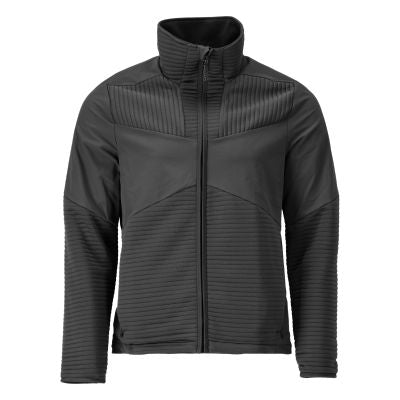 Fleecejacke mit Reißverschluss,Futter – schwarz