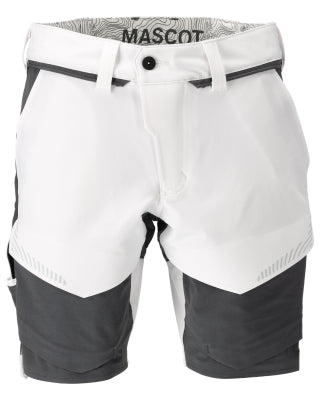 Shorts, Stretch, geringes Gewicht – weiss/Anthrazitgrau