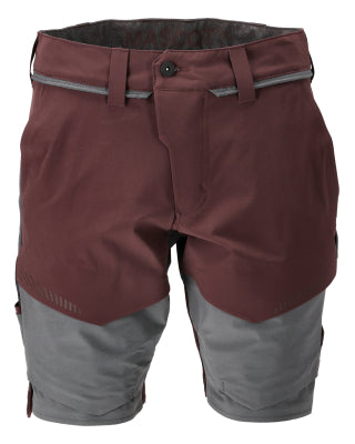 Shorts, Stretch, geringes Gewicht – bordeaux/anthrazitgrau