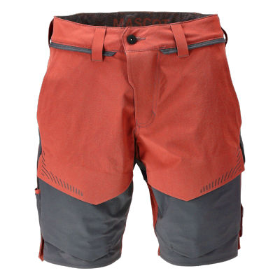 Shorts, Stretch, geringes Gewicht – herbstrot/anthrazitgrau