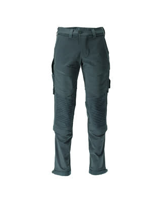 Hose,Knietaschen,strapazierfähig,Stretch – waldgrün