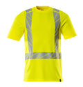 T-Shirt, moderne Passform – hi-vis gelb