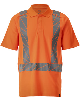 Polo-Shirt, moderne Passform – hi-vis orange