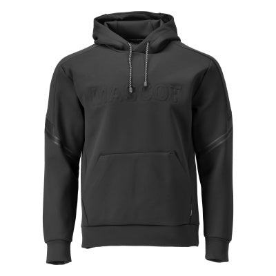 Fleece Kapuzenpullover mit MASCOT-Logo – schwarz