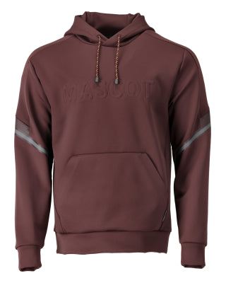 Fleece Kapuzenpullover mit MASCOT-Logo – bordeaux