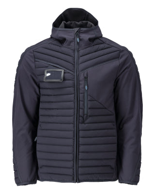 Jacke mit Kapuze, leichtem Futter – schwarzblau