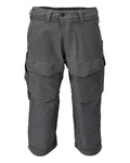 Dreiviertel-Hose, Knietaschen, Stretch – Anthrazitgrau