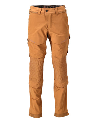 Hose, Knietaschen, Stretch, leicht – Nussbraun