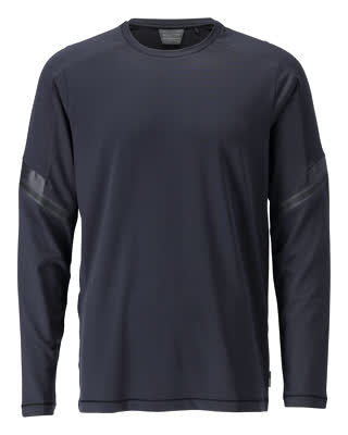 T-Shirt, Langarm, moderne Passform – schwarzblau