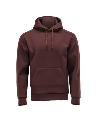 Fleece Kapuzenpullover – bordeaux