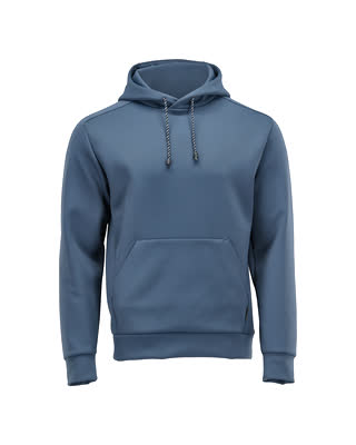 Fleece Kapuzenpullover – steinblau