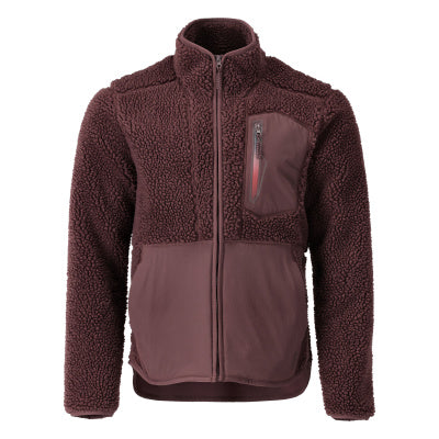 Faserpelz Jacke mit Reißverschluss – bordeaux
