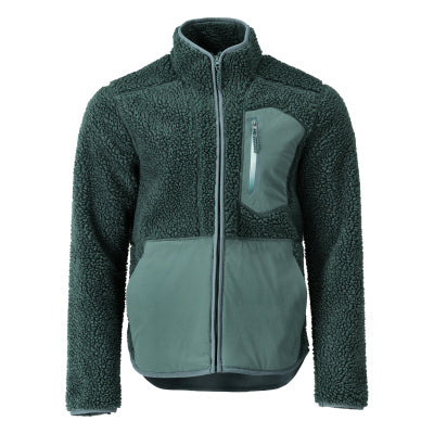 Faserpelz Jacke mit Reißverschluss – waldgrün