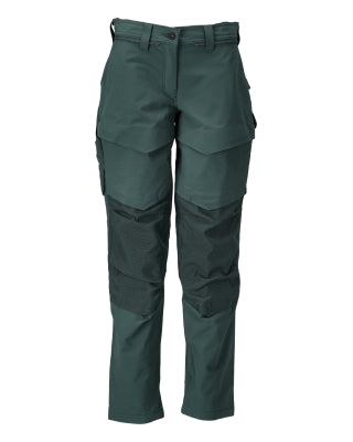 Hose mit Knietaschen, Damen – waldgrün