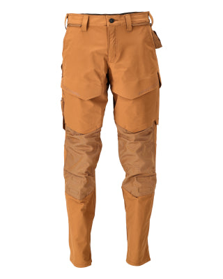 Hose mit Knietaschen, ULTIMATE STRETCH – Nussbraun