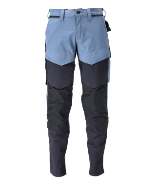 Hose mit Knietaschen, ULTIMATE STRETCH – steinblau/schwarzblau