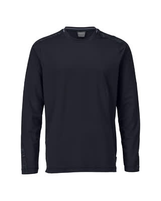 T-Shirt, Langarm, moderne Passform – schwarzblau