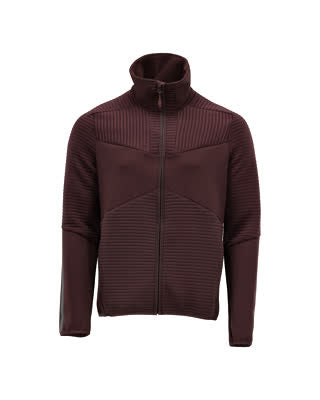 Fleecejacke mit Reißverschluss – bordeaux