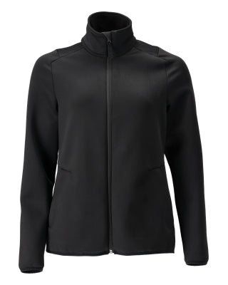 Fleecejacke mit Reißverschluss, Damen – schwarz