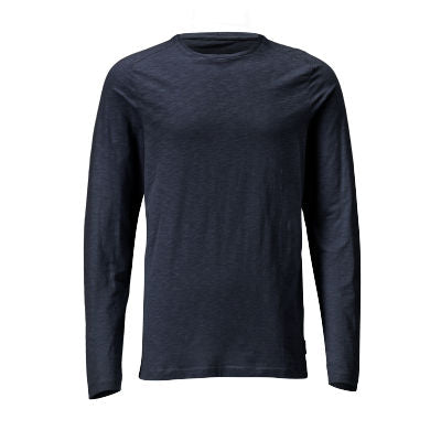 T-Shirt, Langarm, moderne Passform – schwarzblau