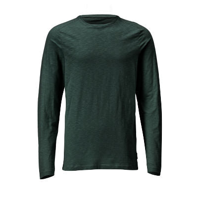 T-Shirt, Langarm, moderne Passform – waldgrün