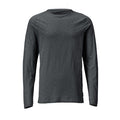T-Shirt, Langarm, moderne Passform – Anthrazitgrau