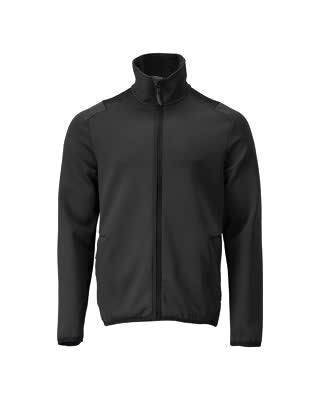 Fleecejacke mit Reißverschluss – schwarz