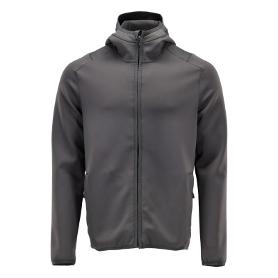 Fleecejacke, Kapuze, Reißverschluss – Anthrazitgrau