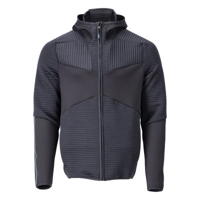Fleecejacke, Kapuze, Reißverschluss – schwarzblau