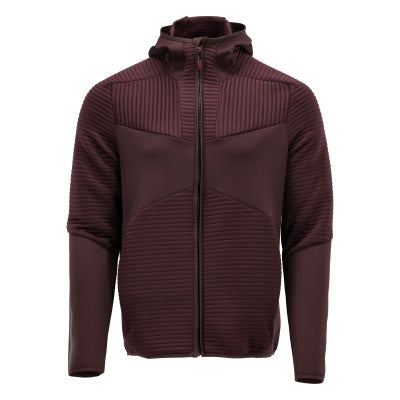 Fleecejacke, Kapuze, Reißverschluss – bordeaux