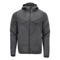 Fleecejacke, Kapuze, Reißverschluss – Anthrazitgrau