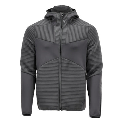 Fleecejacke, Kapuze, Reißverschluss – Anthrazitgrau