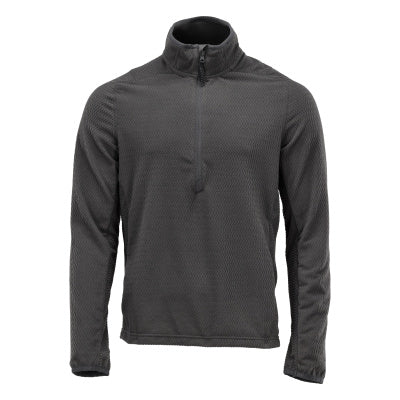 Microfleece Pullover mit kurzum Zipper – Anthrazitgrau