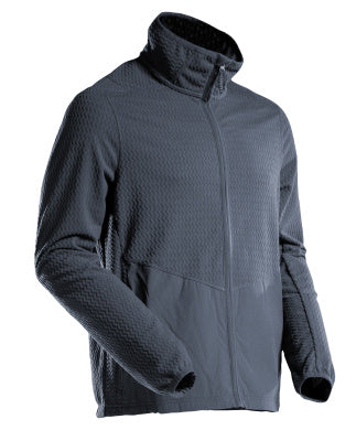 Microfleece Pullover mit Reißverschluss – schwarzblau