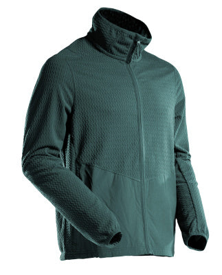 Microfleece Pullover mit Reißverschluss – waldgrün