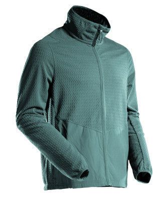 Microfleece Pullover mit Reißverschluss – helles Waldgrün