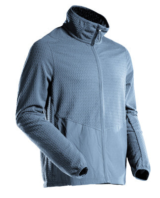 Microfleece Pullover mit Reißverschluss – steinblau