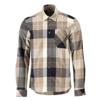 Hemd, kariert – Dunkel Sandbeige-kariert