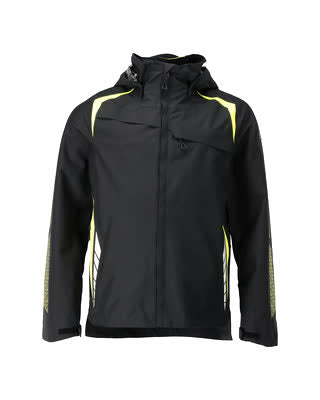 Hard Shell Jacke, wasserdicht – schwarz/hi-vis gelb