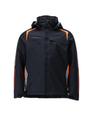 Winterjacke mit CLIMASCOT®-Futter – schwarzblau/hi-vis orange