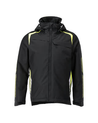 Winterjacke mit CLIMASCOT®-Futter – schwarz/hi-vis gelb