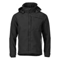 Softshelljacke mit Kapuze – schwarz