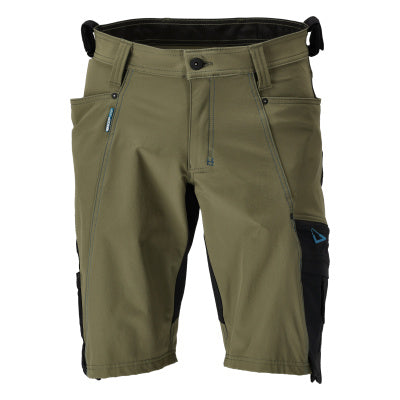 Shorts, ULTIMATE STRETCH – mossgrün/schwarz